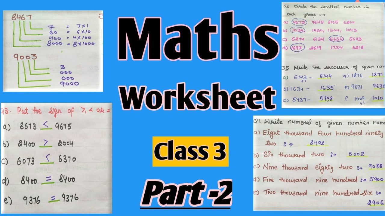 maths homework class 3