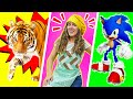 😱¡Un tigre entra en la cocina para niños!🐯 Recetas para niños con el juguete de Sonic el Erizo