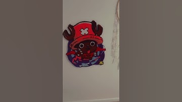 Finished hanging chopper  rug  #anime #onepiece #chopper #tufting #art #decor #custom #rugmaking