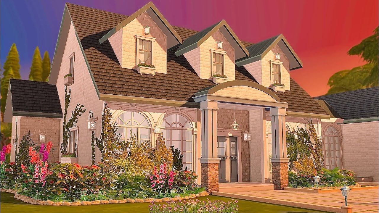 Cozy Modern House | The Sims 4 Speed Build | No CC - YouTube