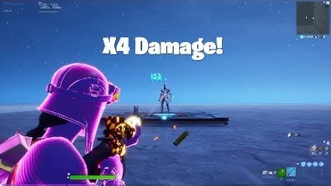 How to make a x4 Damage Button in Fortnite Creative