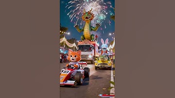 Parade naga takbir keliling takbiran terbaik  #takbiran #idulfitri  #takbir #ai #dragon