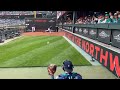 Luis castillo pregame bullpen 8922 mariner home debut