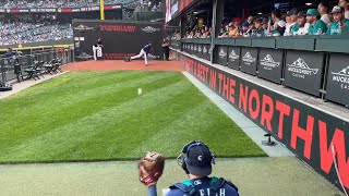 Luis Castillo pregame bullpen 8/9/22 (Mariner Home Debut)