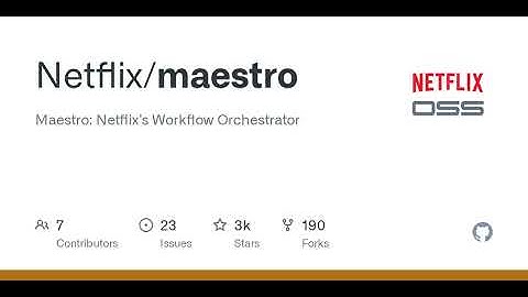 GitHub - Netflix/maestro: Maestro: Netflix’s Workflow Orchestrator