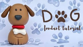 Easy & Quick tutorial. How to make a cute fondant dog topper (tools and weights included)