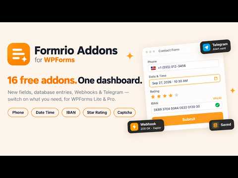Formrio Addons for WPForms | 360° Enhancement Suite for WPForms