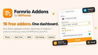 Formrio Addons for WPForms | 360° Enhancement Suite for WPForms