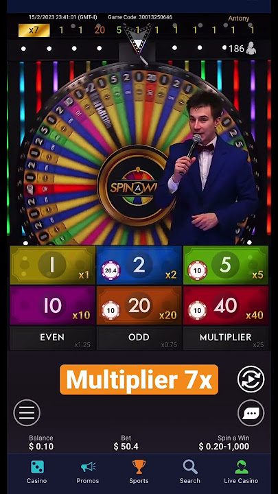 Massive multiplier in spin a win playtech live casino game Part 1  #shorts