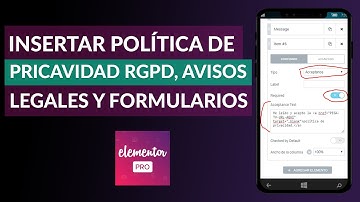 Cómo Insertar Política de Privacidad RGPD Avisos Legales y Formularios en Elementor Pro