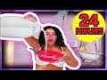 24 HOUR CHALLENGE OVERNIGHT IN MY BATHROOM!