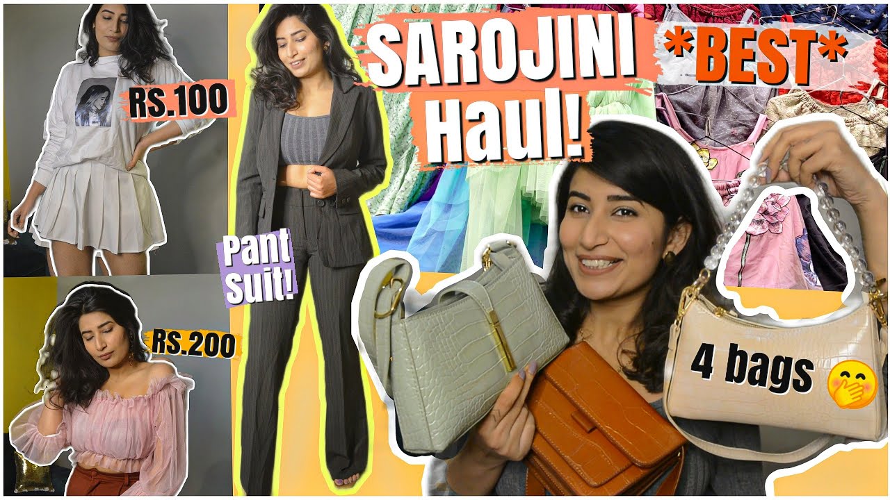 BEST Sarojini Nagar Haul Pant Suit, Shoulder Bags, Dresses 😍 सरोजिनी
