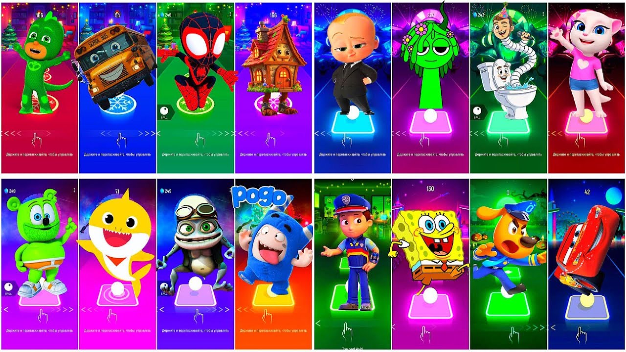 BUS EATER 🆚 EXTRA SLIDE 🆚 SKIBIDI TOILET 🆚 HOUSE HEAD 🆚 ODDBODS | Tiles Hop EDM Rush!