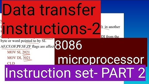 8086 microprocessor| Instruction set| Data transfer instructions| PART-2| Malayalam