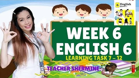 English 6 Week 6 Quarter 1 Visual Elements