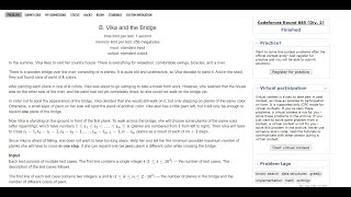 Codeforces Round 885 Div.2 Problem B Vika and the Bridge