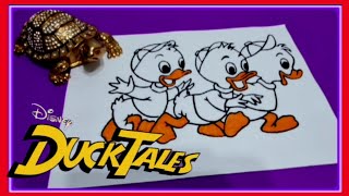Раскраска для детей Герои мультиков Утиные истории DuckTales Disney coloring