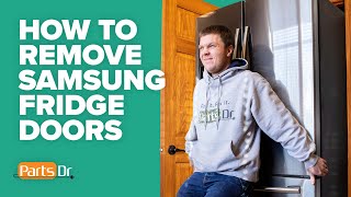 How to remove all three doors on Samsung french door refrigerator