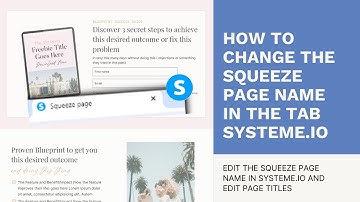 Change the Name of the Page Tab in Systeme.io