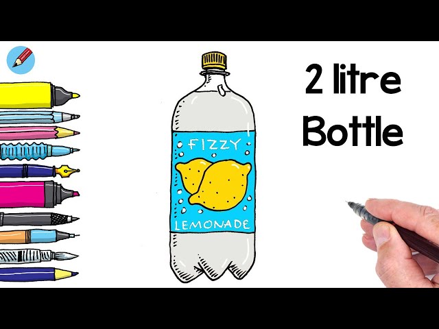 How to draw a water bottle step by step - YouTube