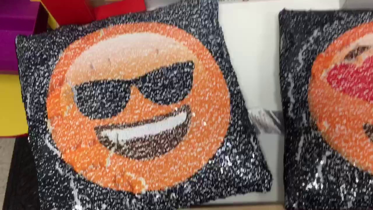 Emoji Sequin Pillows