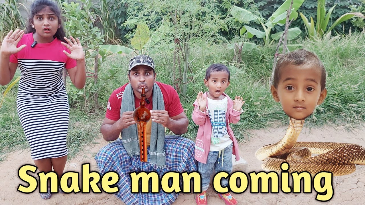 Snake 🐍 man coming back | comedy video | funny video | Prabhu Sarala ...