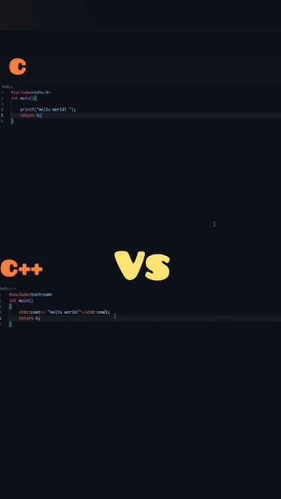 C vs C++ Hello World Program | Syntax & Concept Comparison for ...