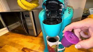 How to brew coffee with a Keurig Compact K35 coffee maker with reusable K cup