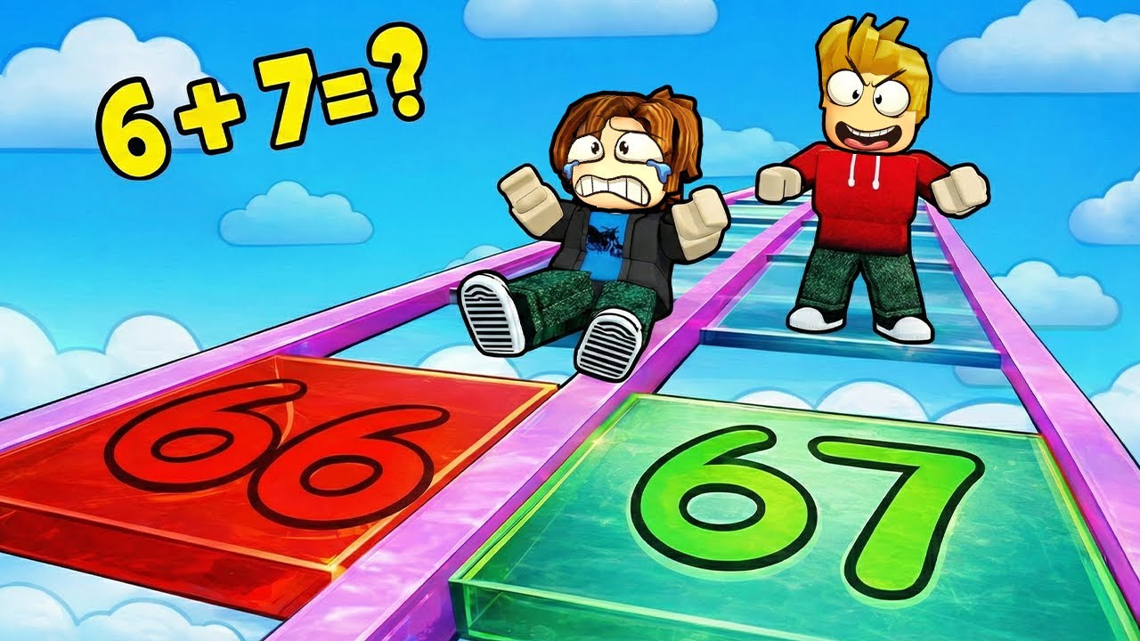 ROBLOX CHOP AND FROSTY PLAY THE MATCH GLASS BRIDGE