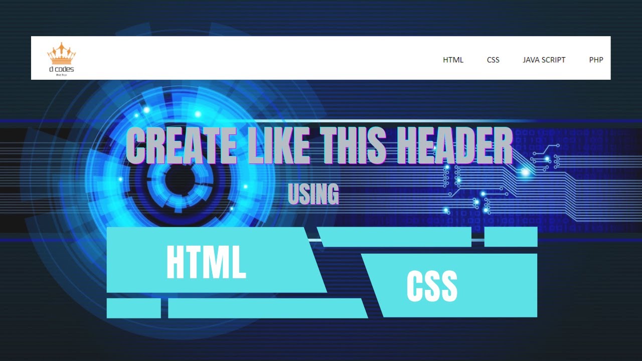 Header section | HTML/CSS - YouTube