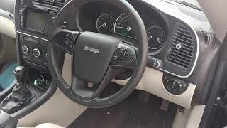 Saab 9-3 93 with 2012 Saab 9-5 steering wheel custom made