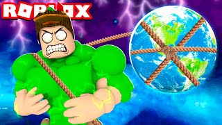 FIQUEI FORTÃO E CONSEGUI PUXAR ITENS MAIS PESADOS DO ROBLOX!! (Super Strong Simulator)