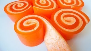 Jell-O Pinwheels
Learn how to make these Jell-o pinwheels! Another stupid easy recipe with only 3 ingredients. Super easy, quick to make and the kids will love them! You can use any flavor of Jell-O to make these.
What youll need:
1 (3oz) pkg Jell-O gelatin
1/2 cup water
1-1/2 cup mini marshmallows (I used and recommend 1 cup loosely packed)
Barely spray an 8x8 or 9x9 baking pan with non stick spray. Using a paper towel, spread oil around and leave just a thin film of oil on the pan. Set aside.
In a large bowl, combine Jell-O and water. Microwave on high for 1 minute. Using a whisk, stir to combine until all gelatin is dissolved. Add in mini marshmallows and microwave on high for 20-40 seconds, just until marshmallows begin to puff. You dont want to melt them. Whisk until marshmallows are dissolved into the Jell-O. Quickly pour into prepared baking pan and refrigerate 45 minutes to 1 hour.
When throughly chilled, roll up Jell-O sheet in the pan and put your log onto a cutting board. Using monofilament or unflavored dental floss, cut into 1 slices like you would cinnamon rolls. Place onto a plate and keep refrigerated until serving. Makes 8-9 1 slices. Enjoy!
I got this recipe and idea from Joy of Jello here: http://www.joyofjello.com/?p=1085 Jell-O Pinwheels