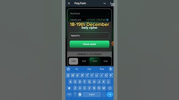 Frog Farm Daily Cipher Code | Frog Farm | 18 December | Frog Farm Daily Cipher Code video |