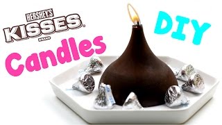 DIY Candles: How To Make Hershey Kiss Candles - Easy Room Decor & Craft Idea