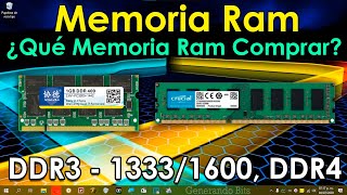 Ennegrecer Prominente ajedrez Memoria Ram que tiene mi computadora o laptop tipo DDR3 DDR4 y su velocidad  cual comprar - YouTube