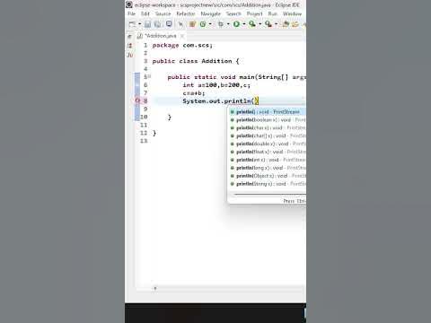 how to create addition program in java | addition program in java ...