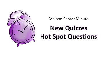 Malone Center Minute: New Quizzes Hot Spot Questions