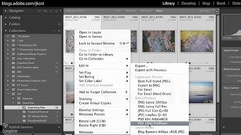 Exporting Images from Lightroom 4