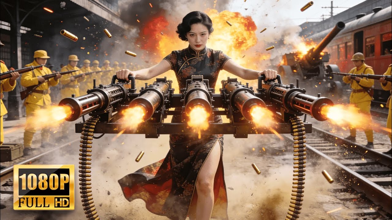 【抗日電影】嬌柔美女竟是頂級特工，手持超級武器，全滅日軍1000人。#抗日 #抗戰