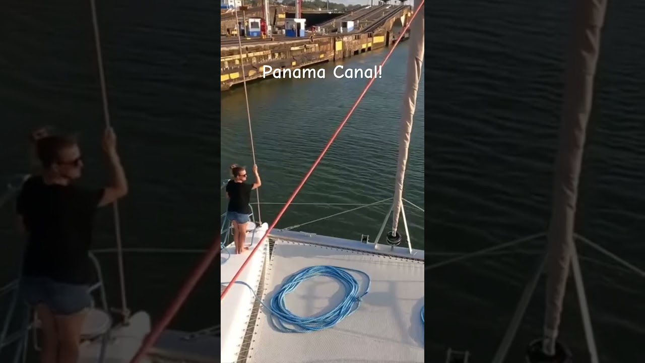 Panama Canal: Atlantic to Pacific. Our second crossing! #sailing #family #panama #shorts
