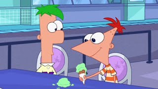 Phineas and Ferb but the context disappears when Mom gets home