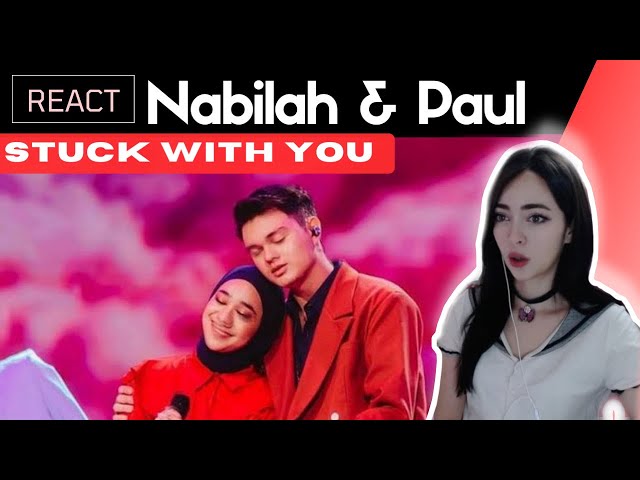 FIRST TIME Reacting to NABILAH X PAUL | Stuck With You | Indonesian Idol 2023 class=