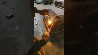Fuel tank hole filled skillfully #gas welding skills