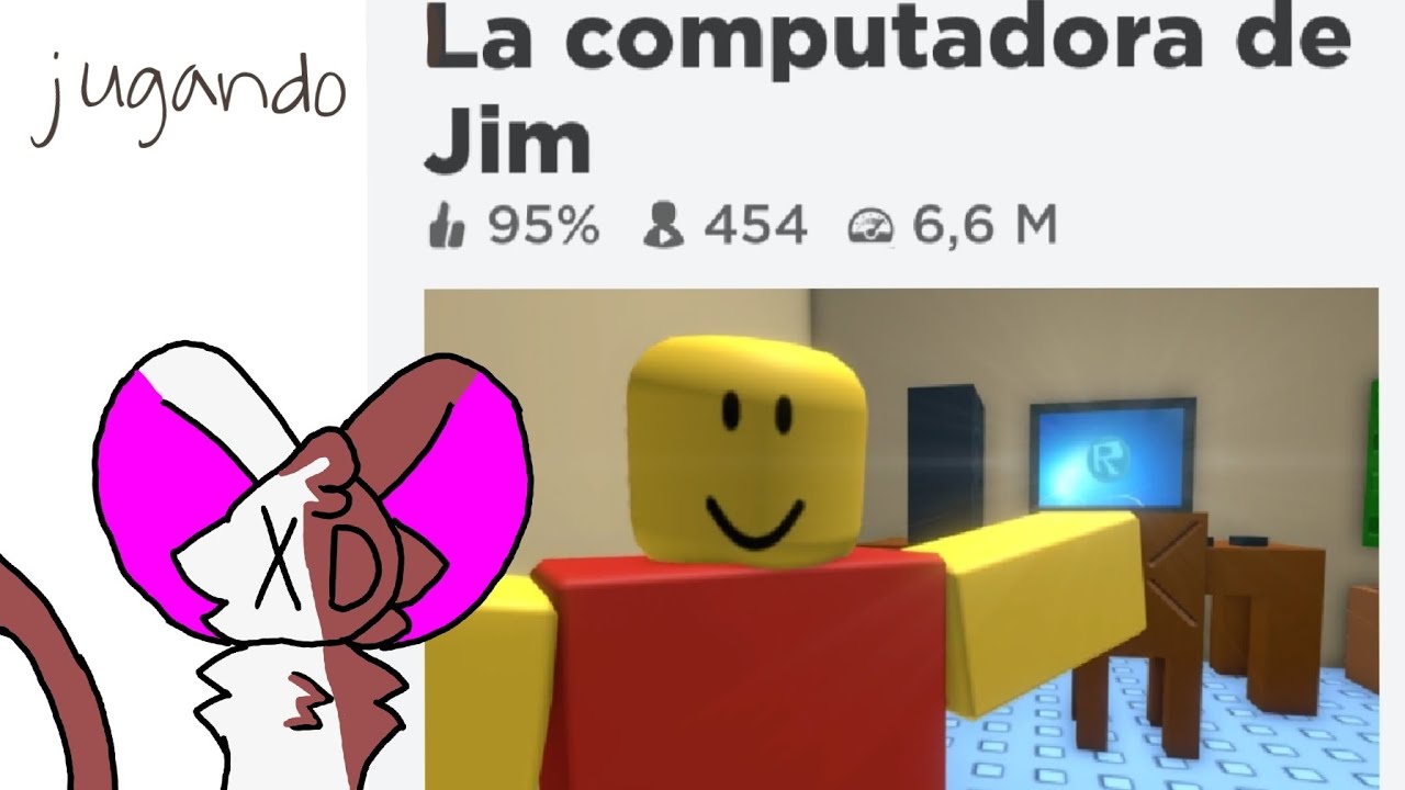 jugando la computadora de Jim (roblox) - YouTube
