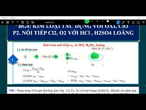 Video Phương pháp gải toán Kim loại tác dụng với oxi và HCl,... - youtube