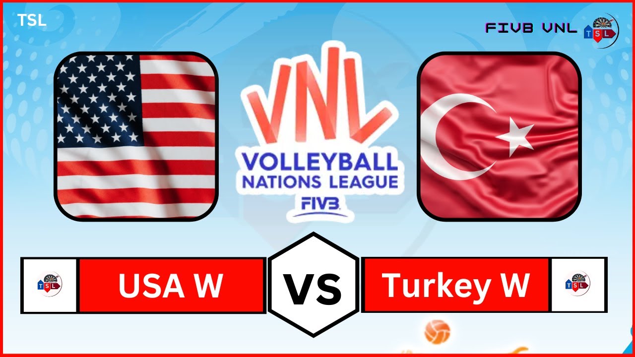 USA vs Turkey Volleyball Live Stream - FIVB Volleyball Womens Nations League 2023 VNL Live