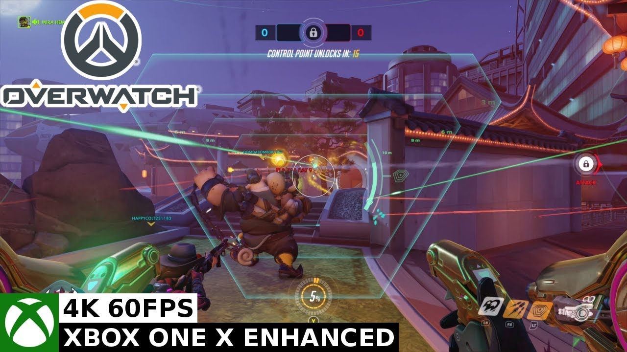 Overwatch Xbox One X Gameplay S14 Competitive on Lijiang Tower 5