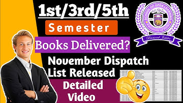 DU Sol November books dispatch list Released 2025 l 1st 3rd 5th Semester books details 