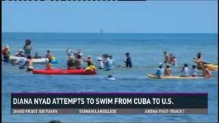 Diana Nyad completes record-breaking swim from Cuba to U.S.
